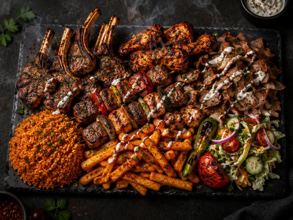 Loaded mixed grill sharing platter